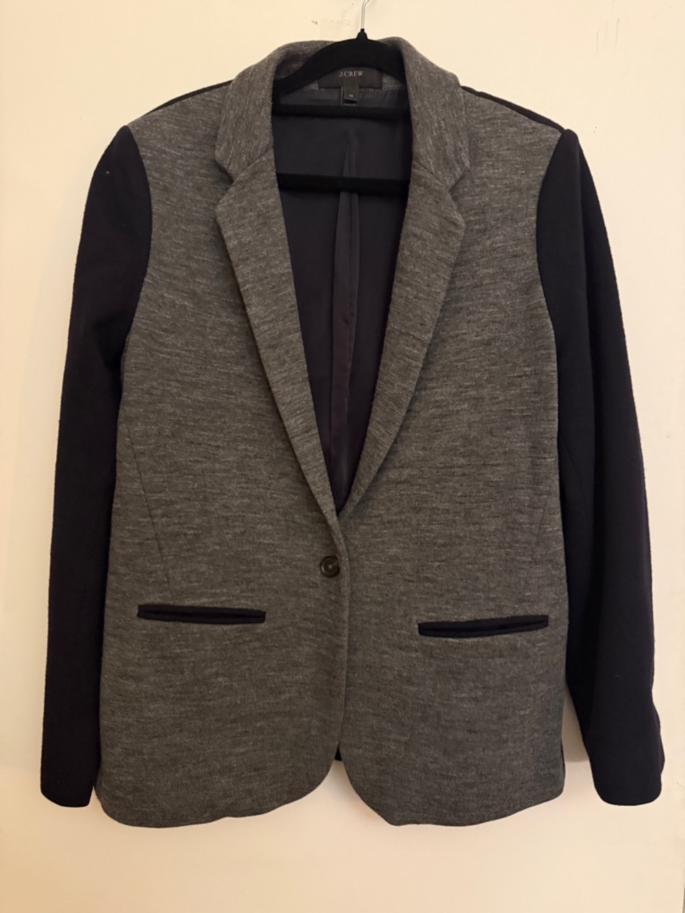 J.Crew Two Tone Wool Blend Blazer Size 12 Work Career Jacket